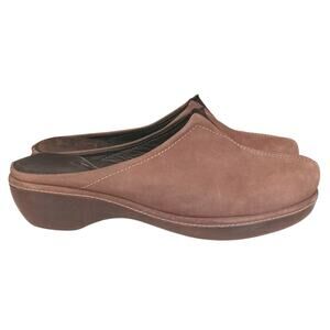 Modellista taupe leather clog/mules sz 10 comfort boho earthy casual capsule